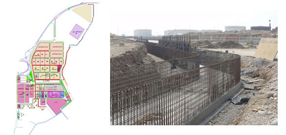 بخش‌های اصلی پروژه احداث تاسیسات زیربنایی بندر نفتی خلیج فارس