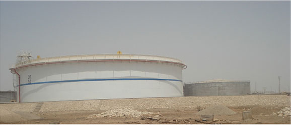 احداث باندوال در اطراف مخازن نفت برای جلوگیری از پخش شدن مواد نفتی در هنگام گسیختگی